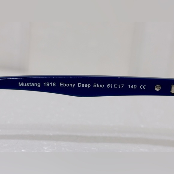 Mustang Eyeglass Frame  1918 Ebony Deep Blue - Picture 12 of 15